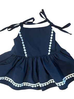 Oopsie Daisy Navy Classic Shoulder Tie Top Sz 3T
